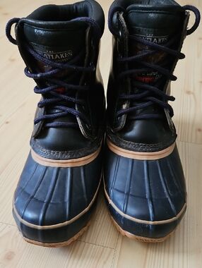 Wolverine Black and Tan Winter Rain Boots